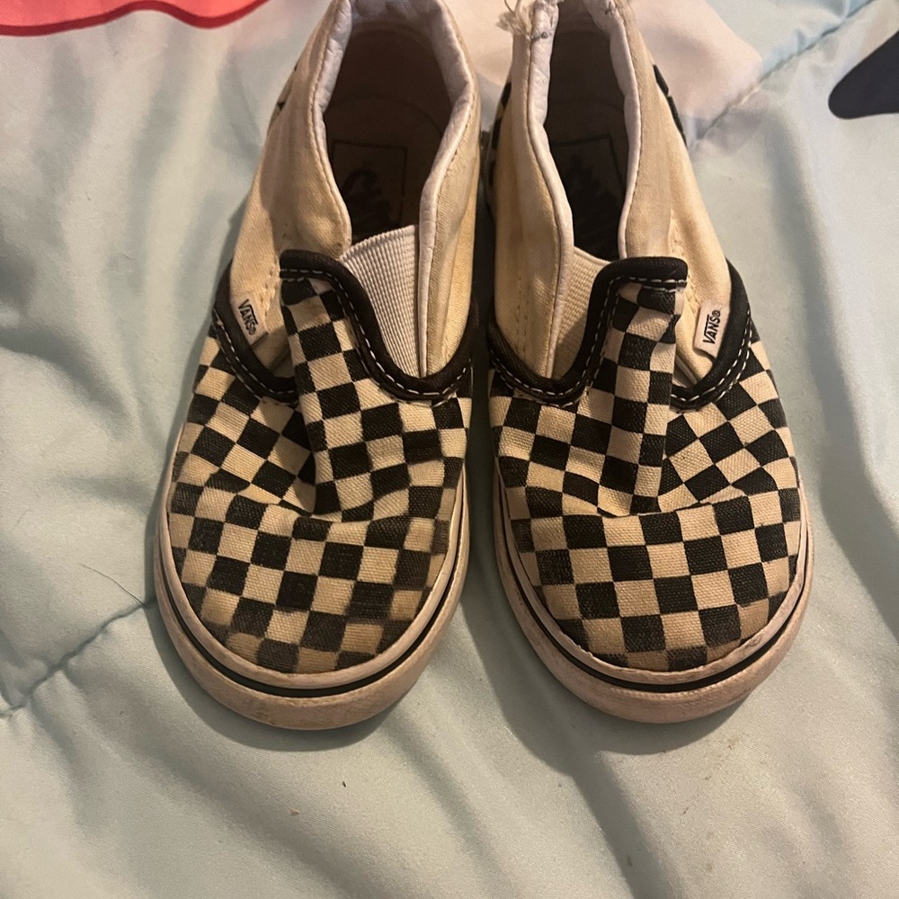 Vans toddler size 9 used condition checkered